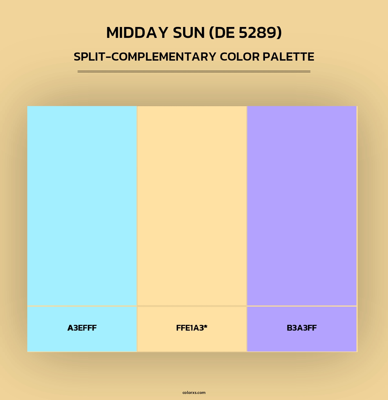Midday Sun (DE 5289) - Split-Complementary Color Palette