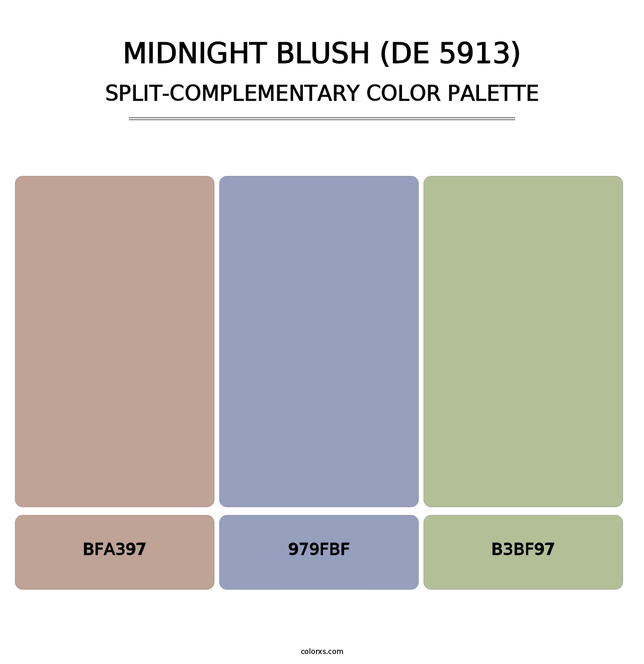 Midnight Blush (DE 5913) - Split-Complementary Color Palette