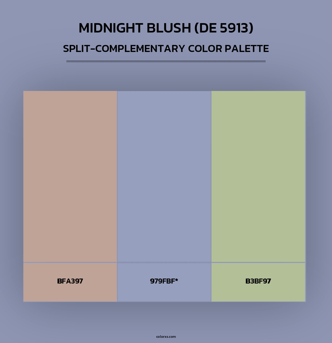 Midnight Blush (DE 5913) - Split-Complementary Color Palette