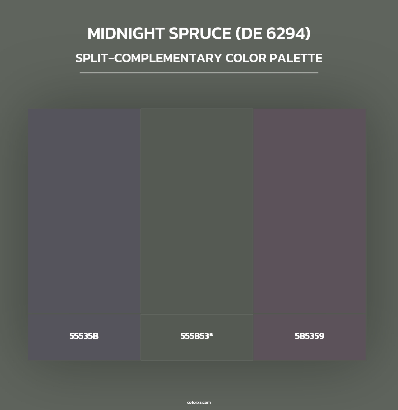 Midnight Spruce (DE 6294) - Split-Complementary Color Palette
