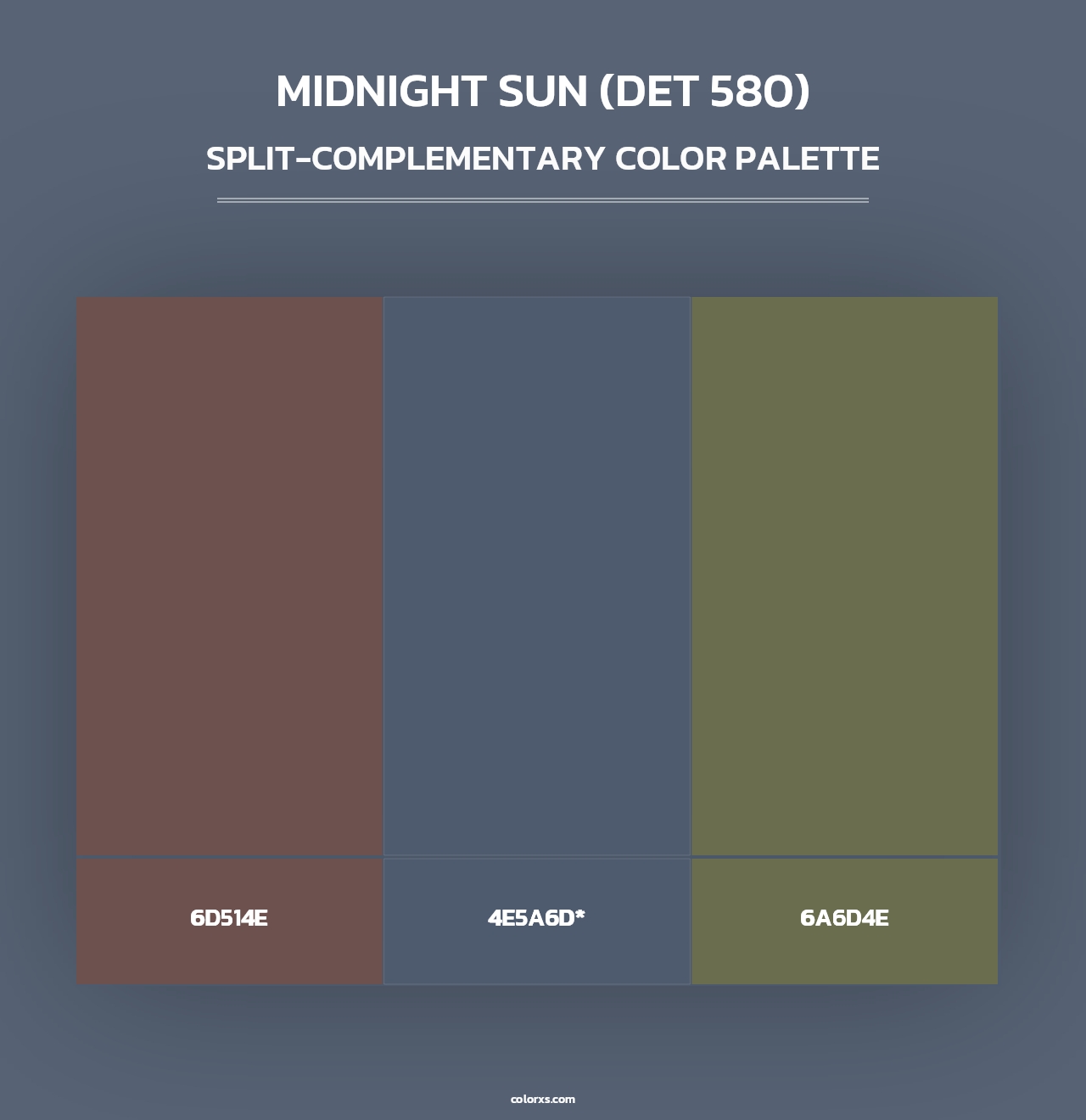 Midnight Sun (DET 580) - Split-Complementary Color Palette