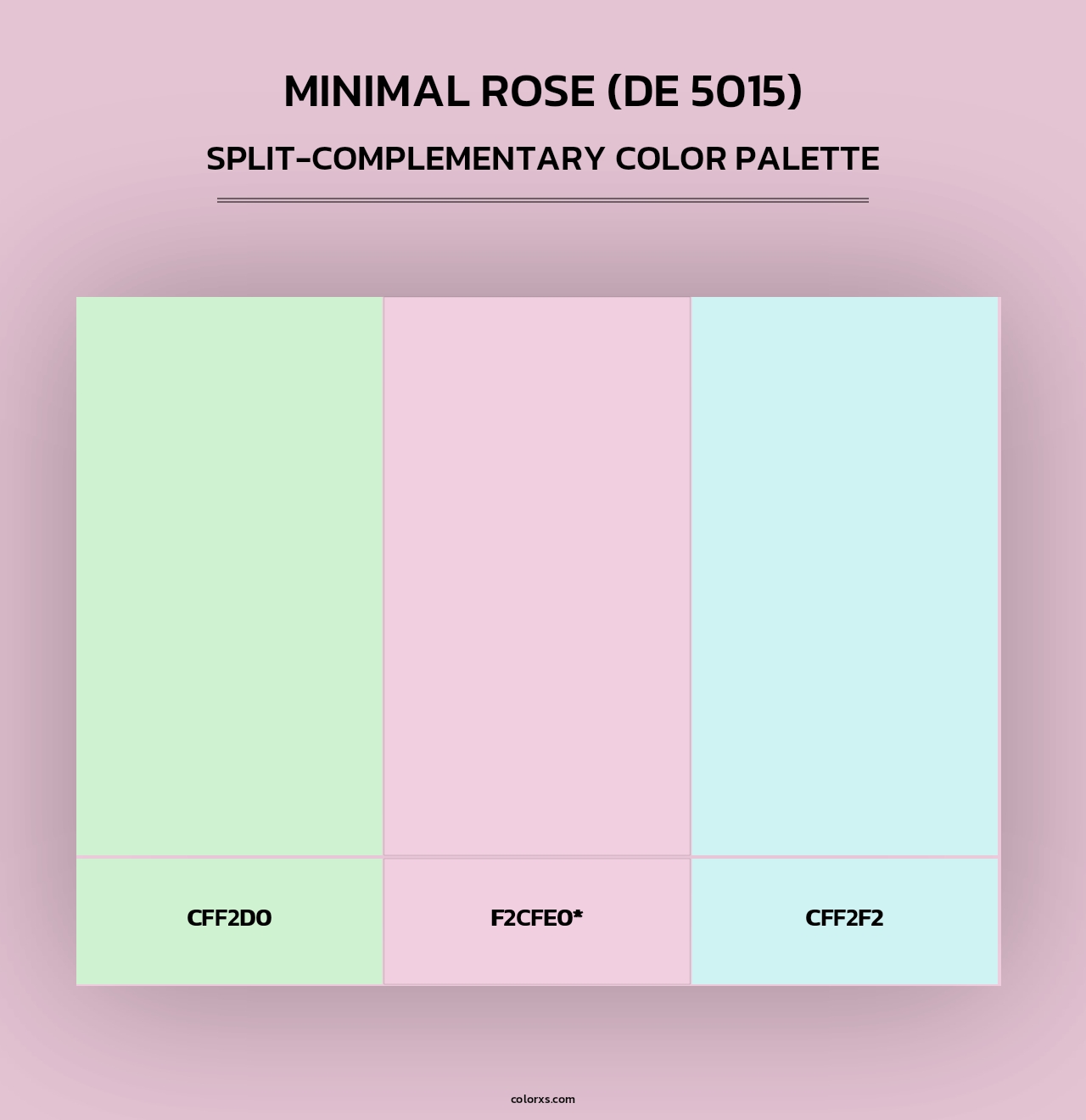 Minimal Rose (DE 5015) - Split-Complementary Color Palette