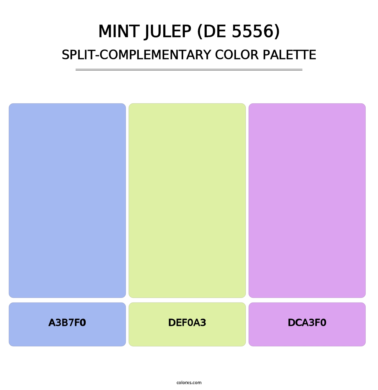 Mint Julep (DE 5556) - Split-Complementary Color Palette