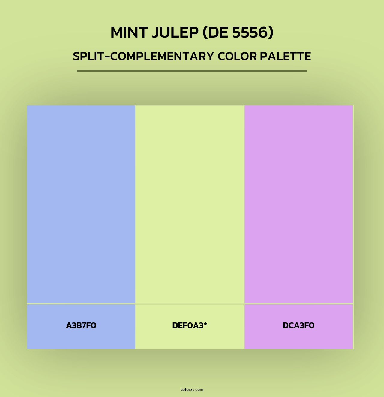Mint Julep (DE 5556) - Split-Complementary Color Palette