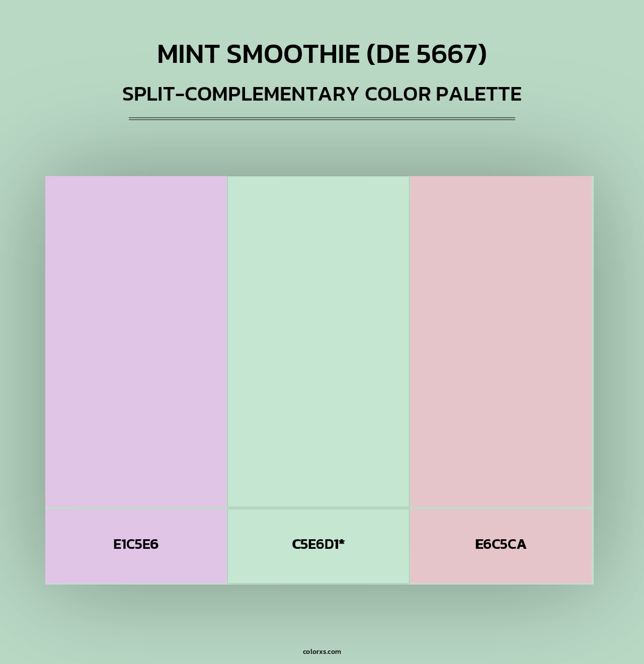 Mint Smoothie (DE 5667) - Split-Complementary Color Palette