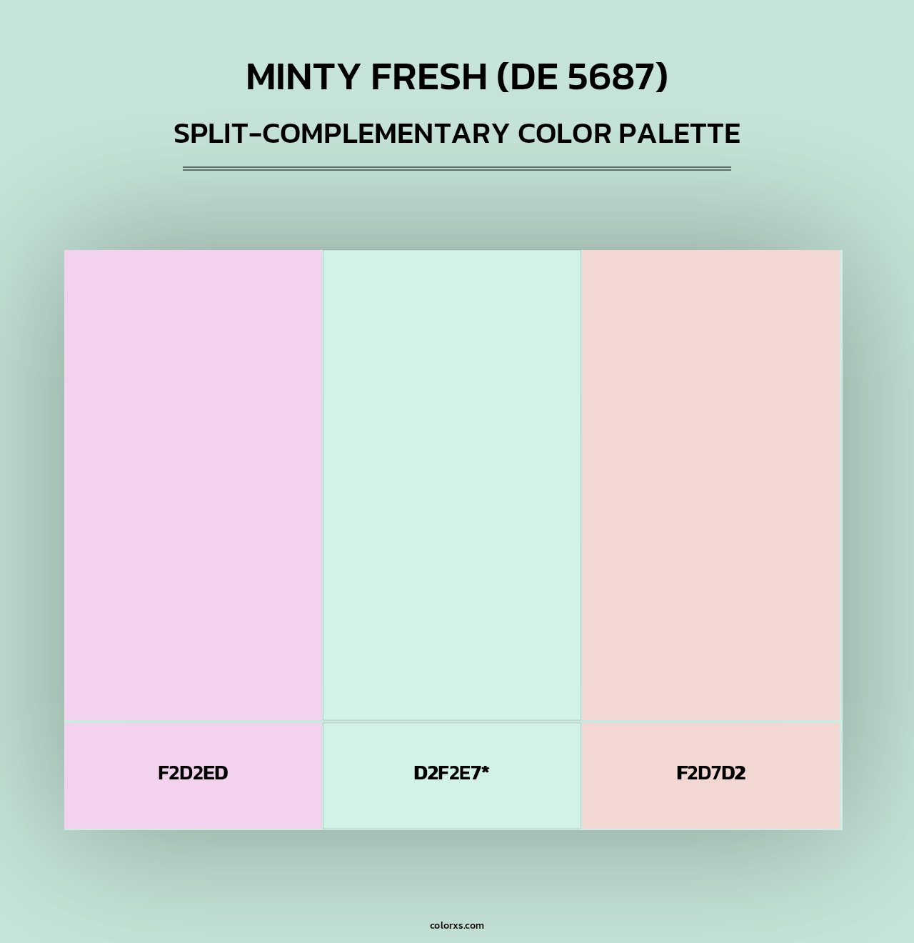 Minty Fresh (DE 5687) - Split-Complementary Color Palette