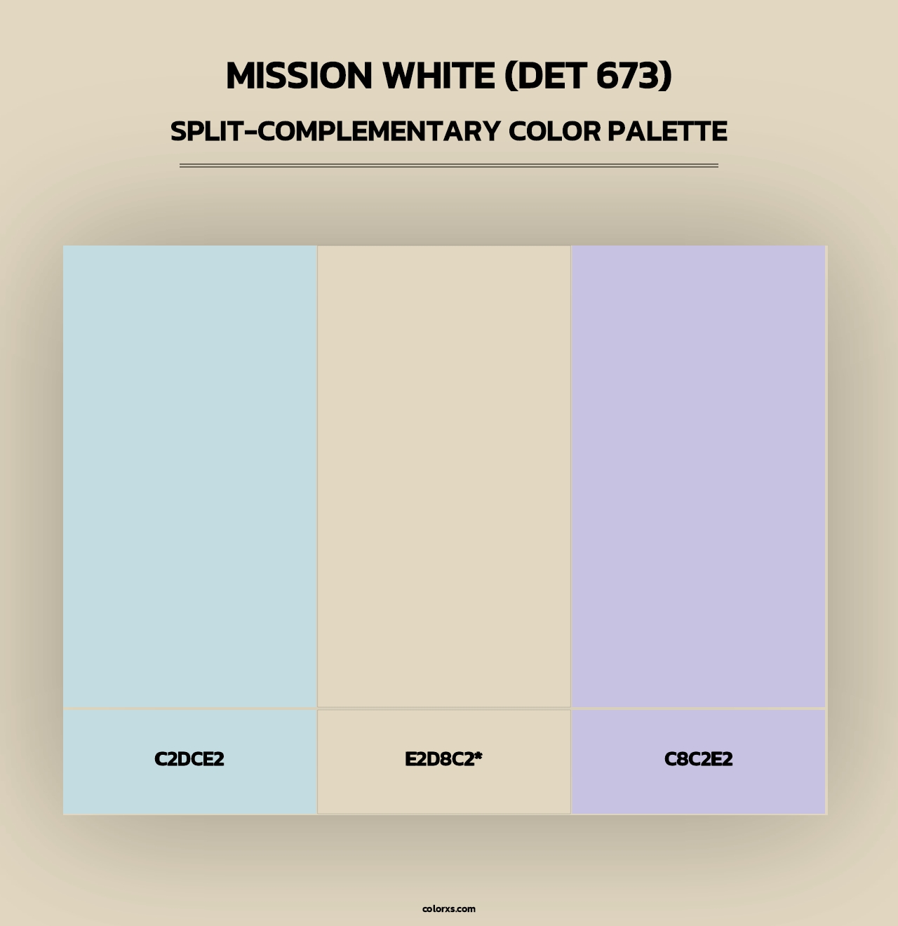 Mission White (DET 673) - Split-Complementary Color Palette