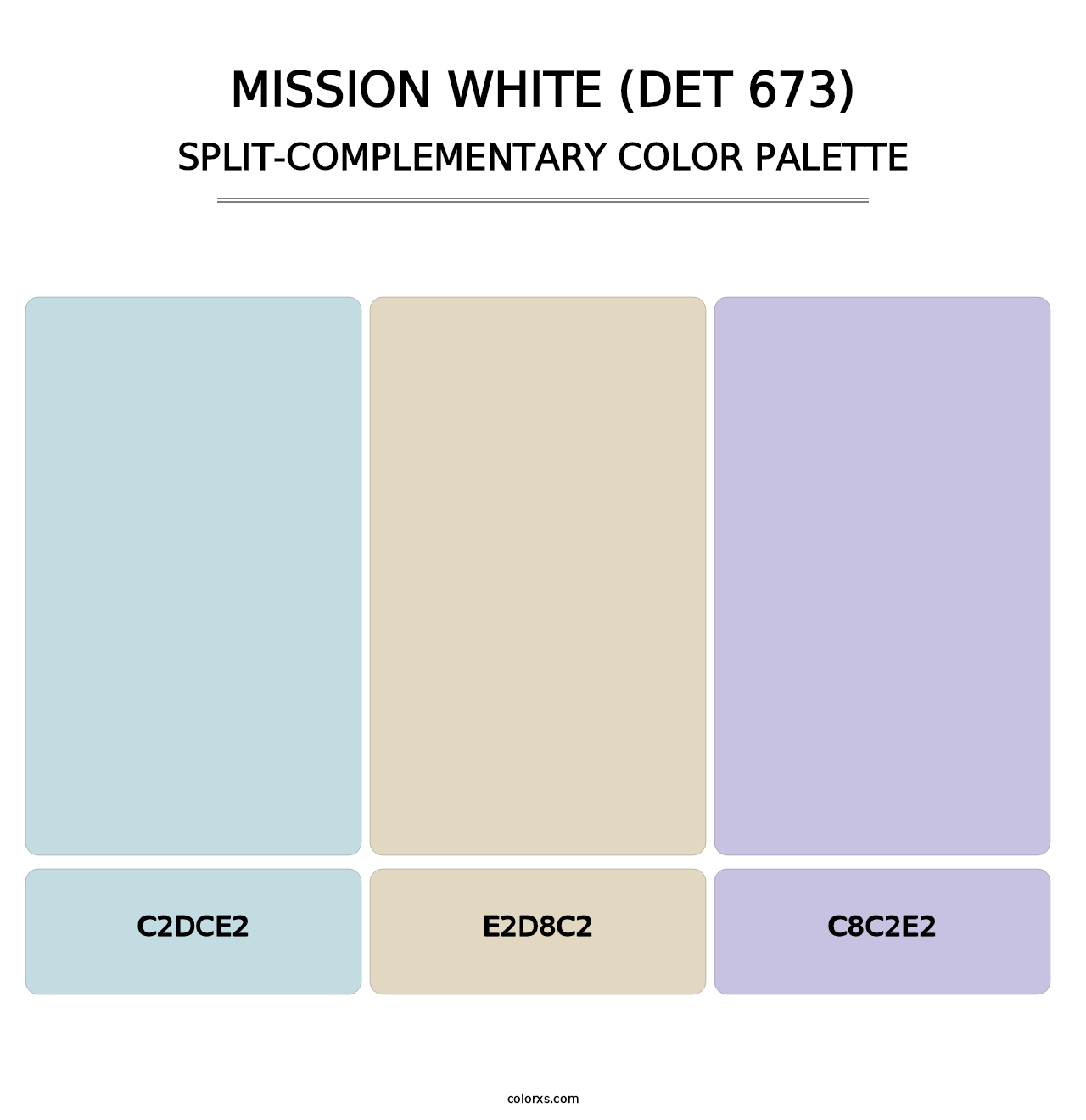 Mission White (DET 673) - Split-Complementary Color Palette