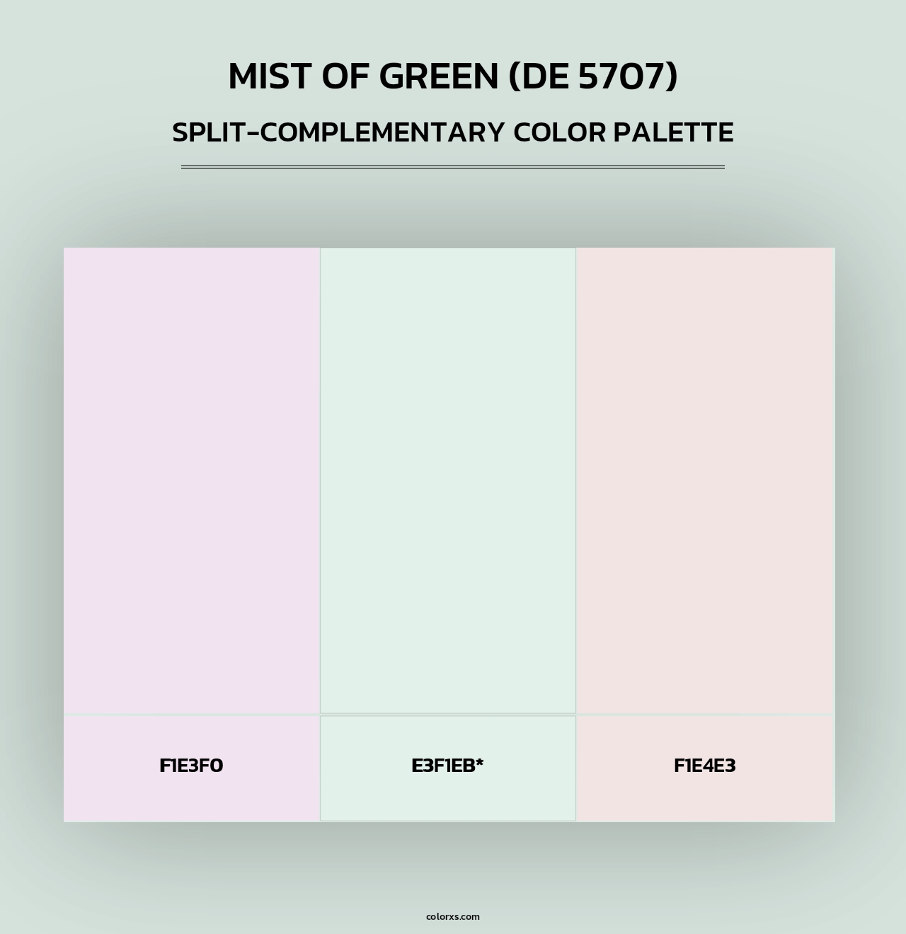 Mist of Green (DE 5707) - Split-Complementary Color Palette