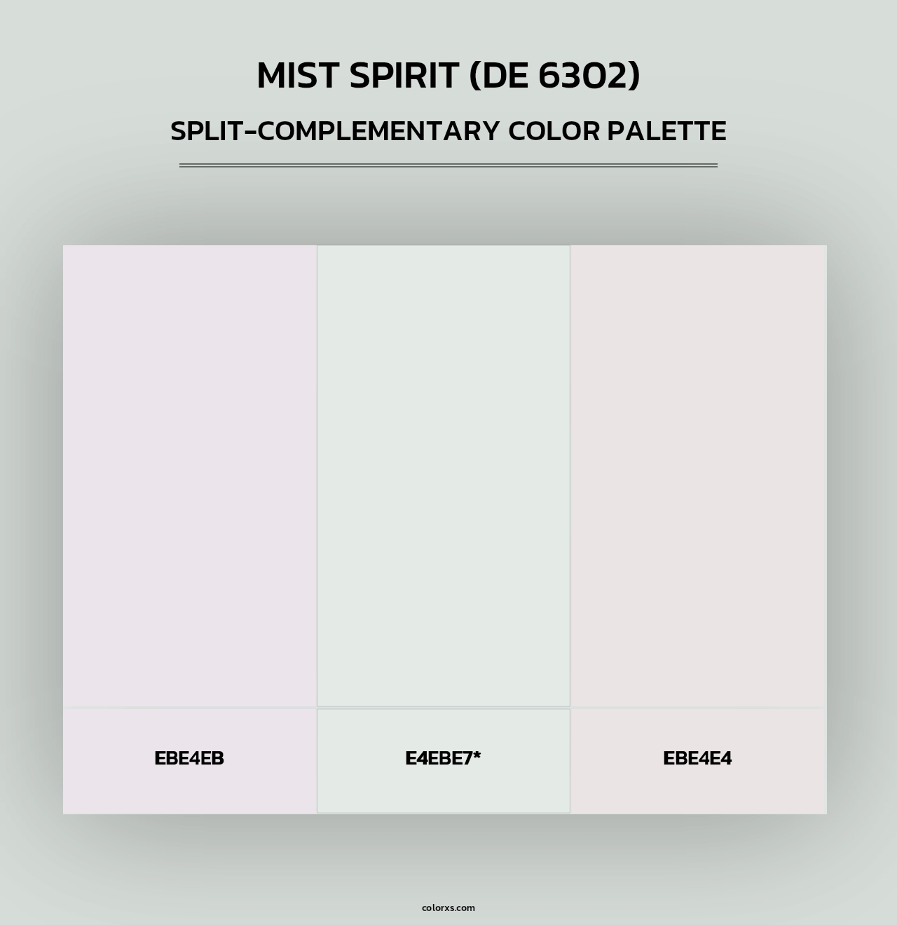 Mist Spirit (DE 6302) - Split-Complementary Color Palette