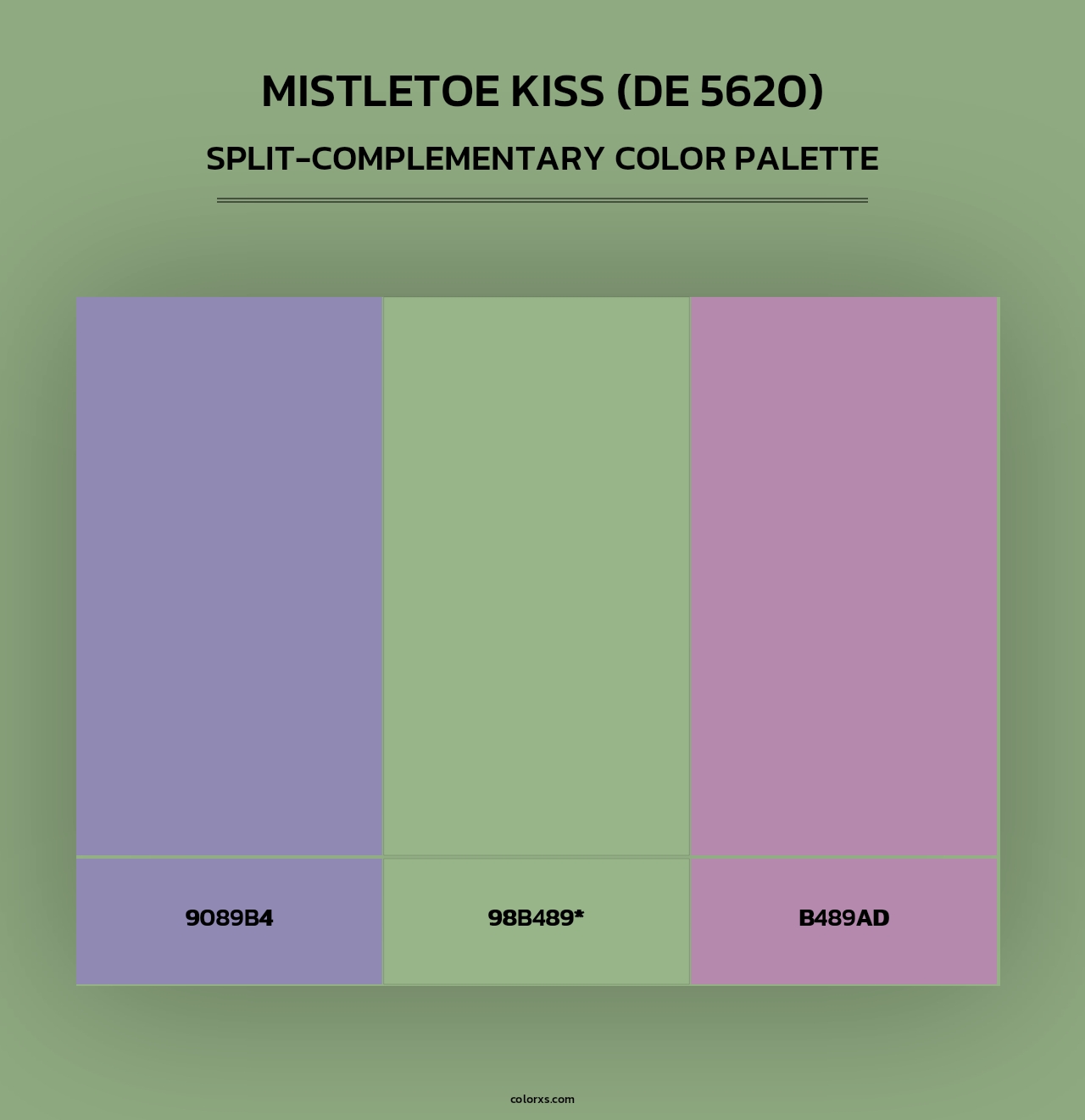Mistletoe Kiss (DE 5620) - Split-Complementary Color Palette