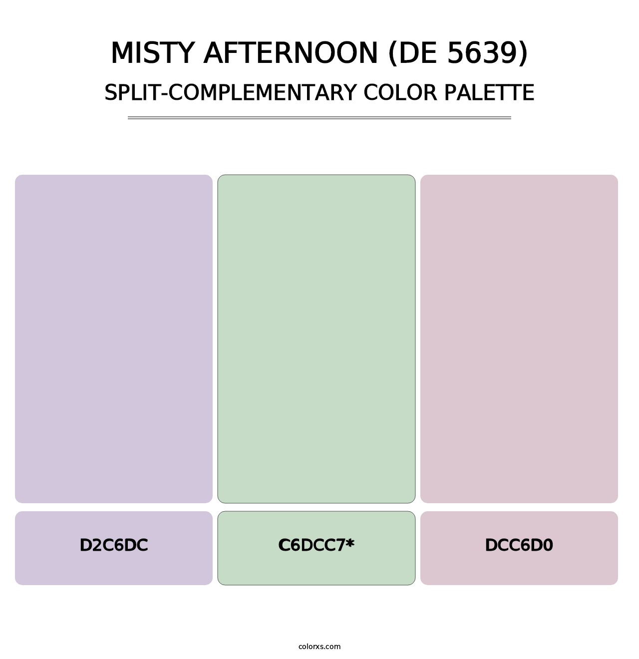 Misty Afternoon (DE 5639) - Split-Complementary Color Palette