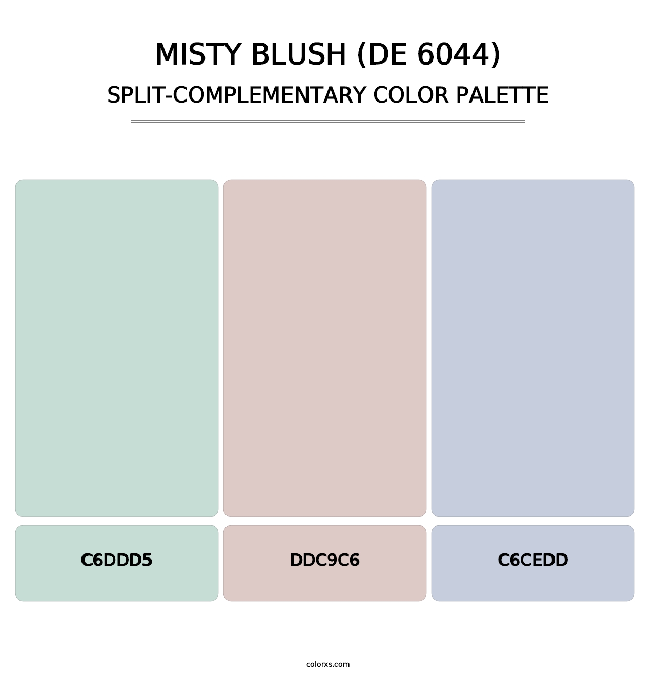Misty Blush (DE 6044) - Split-Complementary Color Palette