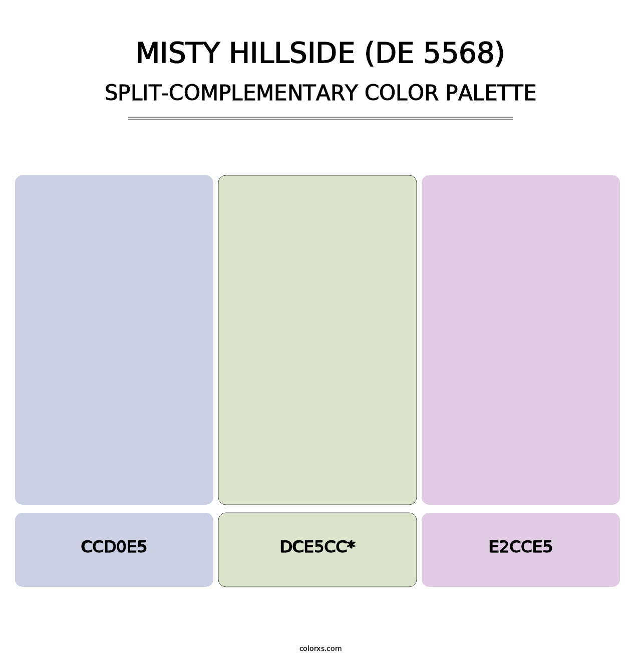 Misty Hillside (DE 5568) - Split-Complementary Color Palette