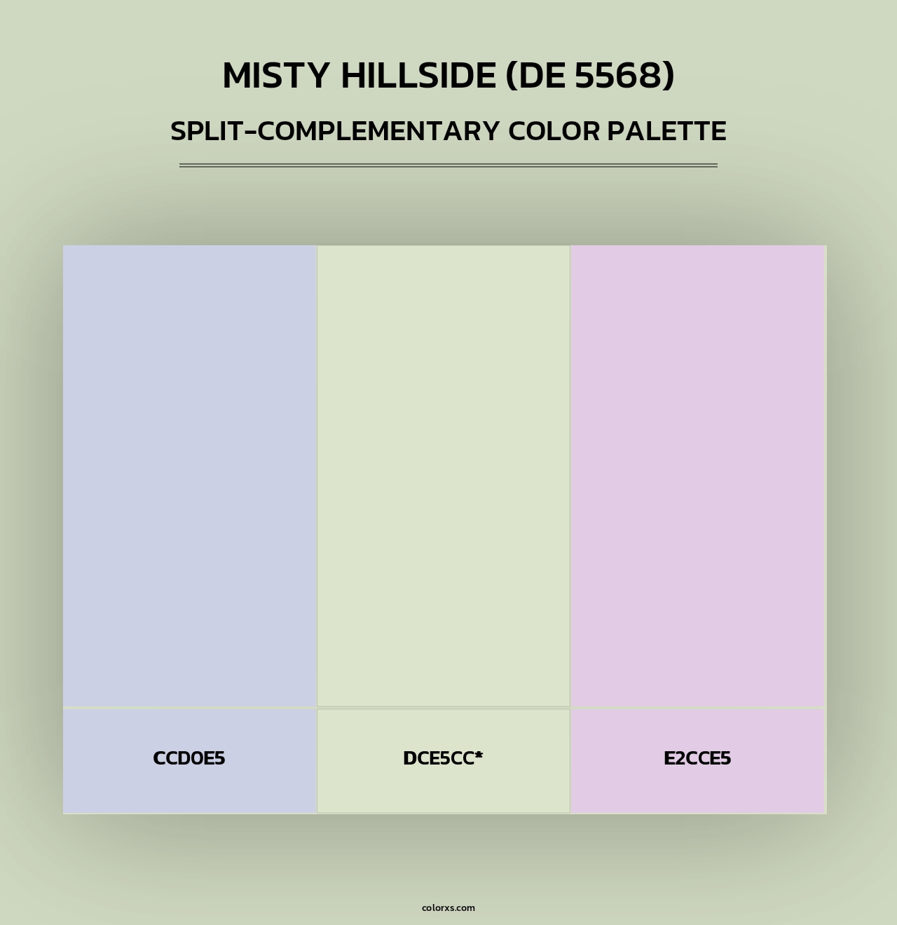 Misty Hillside (DE 5568) - Split-Complementary Color Palette