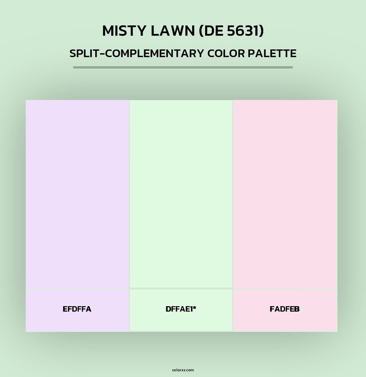 Misty Lawn (DE 5631) - Split-Complementary Color Palette