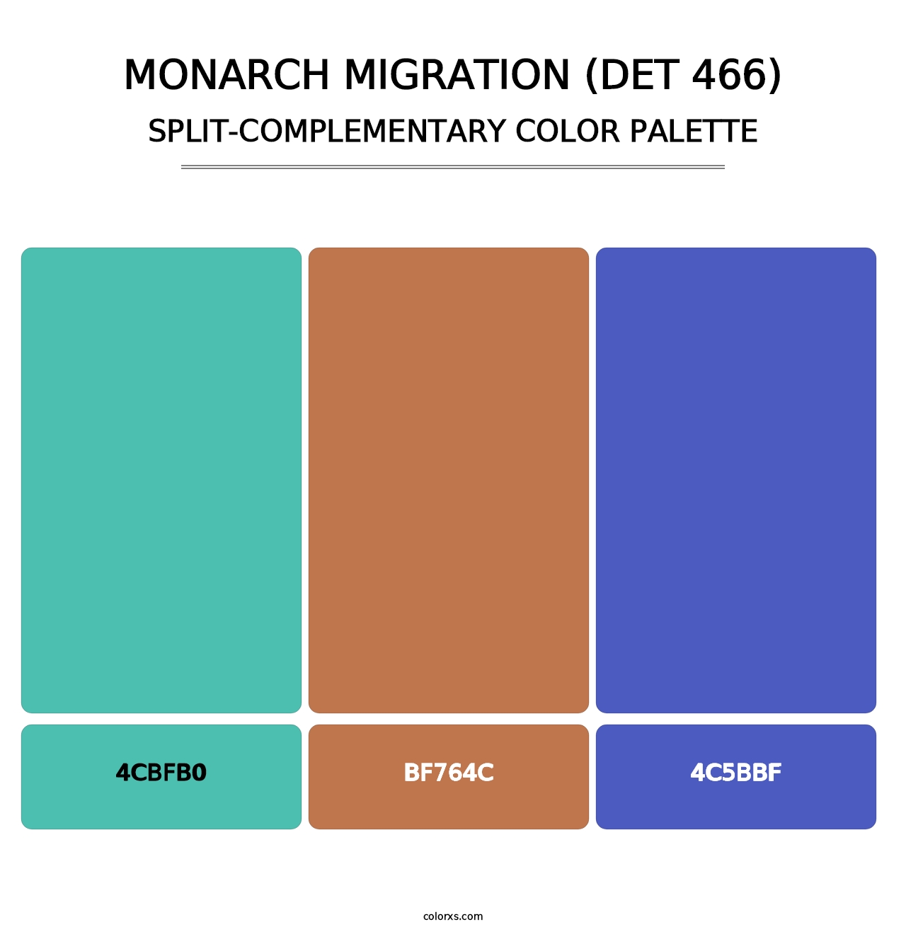 Monarch Migration (DET 466) - Split-Complementary Color Palette