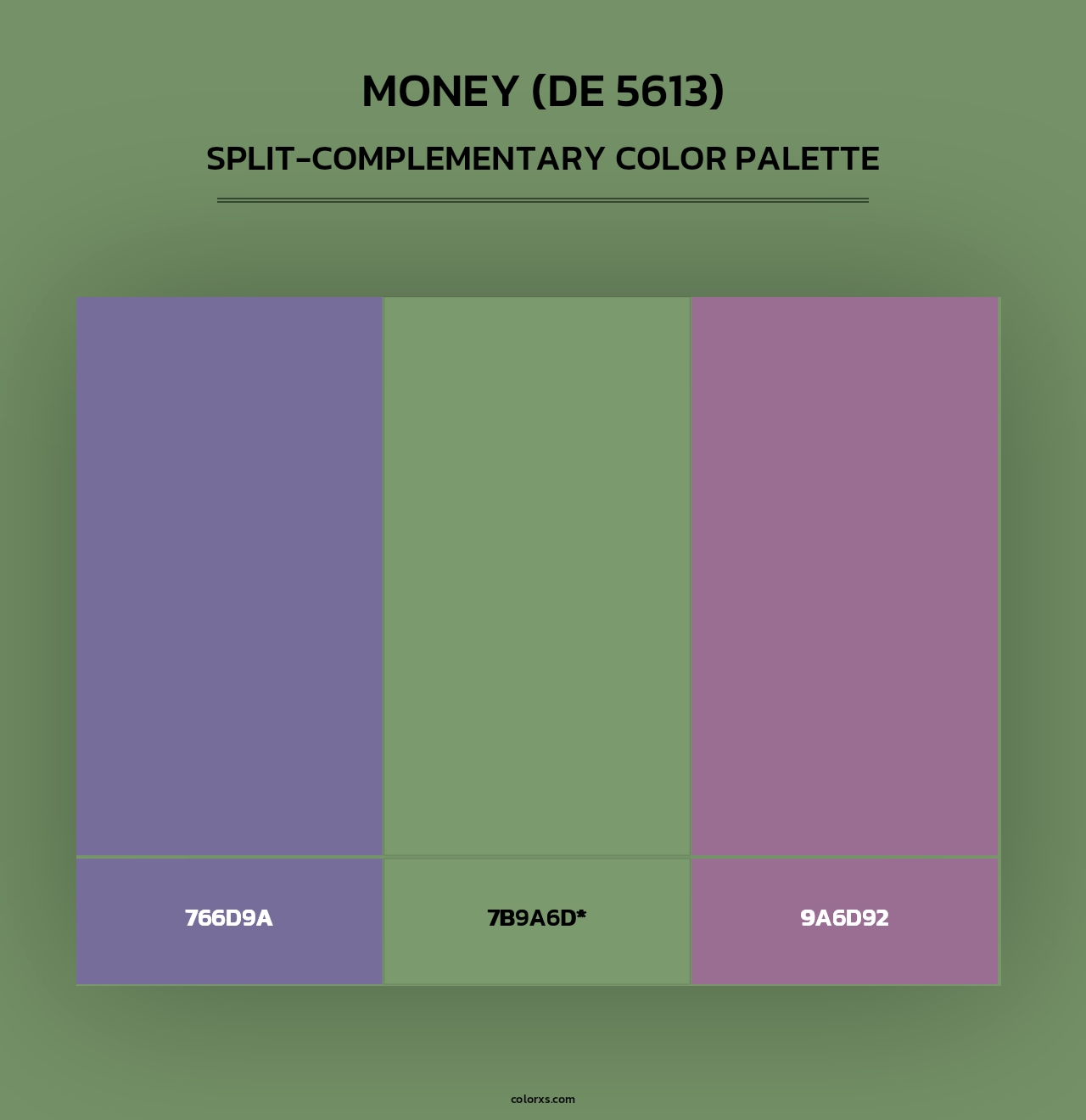 Money (DE 5613) - Split-Complementary Color Palette