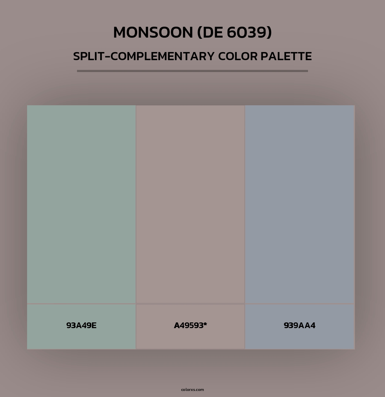 Monsoon (DE 6039) - Split-Complementary Color Palette