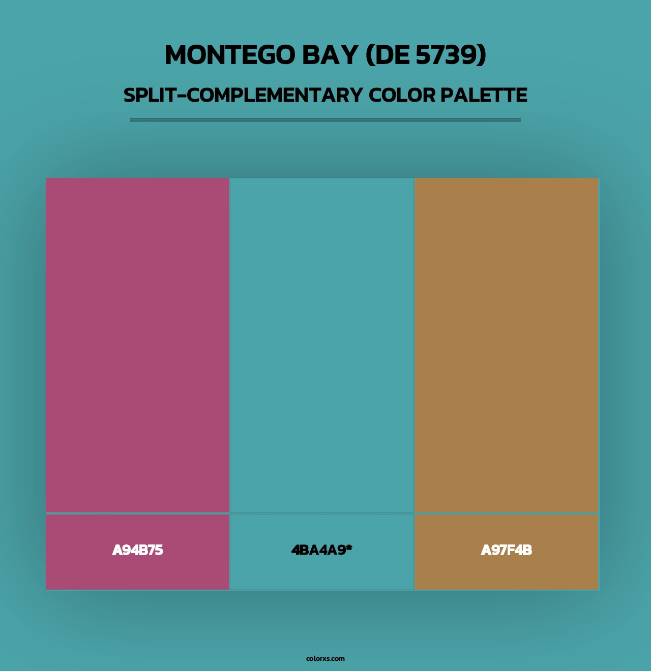 Montego Bay (DE 5739) - Split-Complementary Color Palette