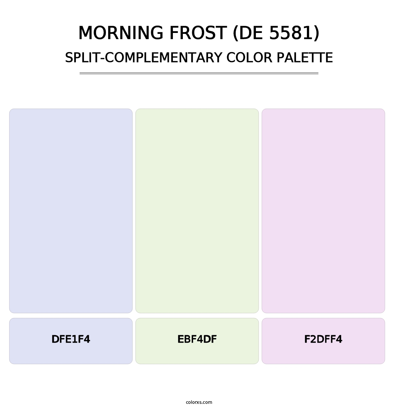 Morning Frost (DE 5581) - Split-Complementary Color Palette