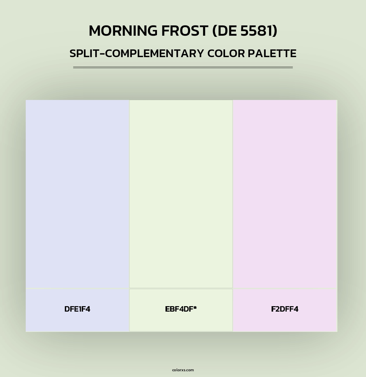 Morning Frost (DE 5581) - Split-Complementary Color Palette