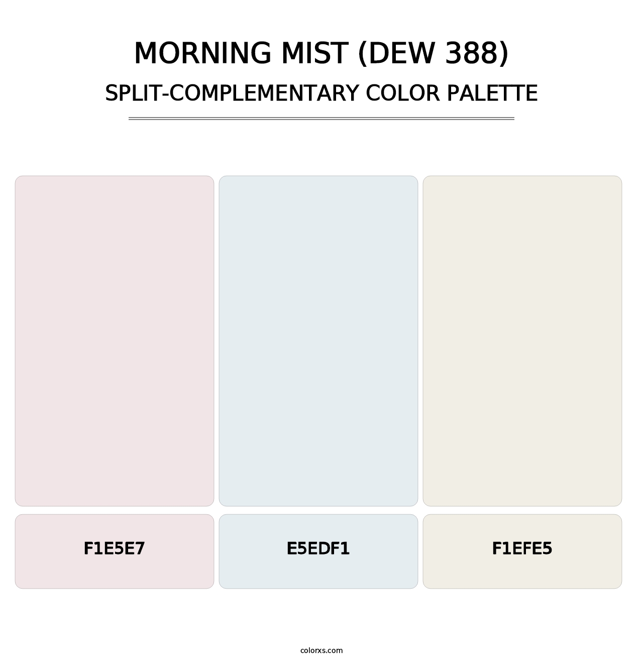 Morning Mist (DEW 388) - Split-Complementary Color Palette