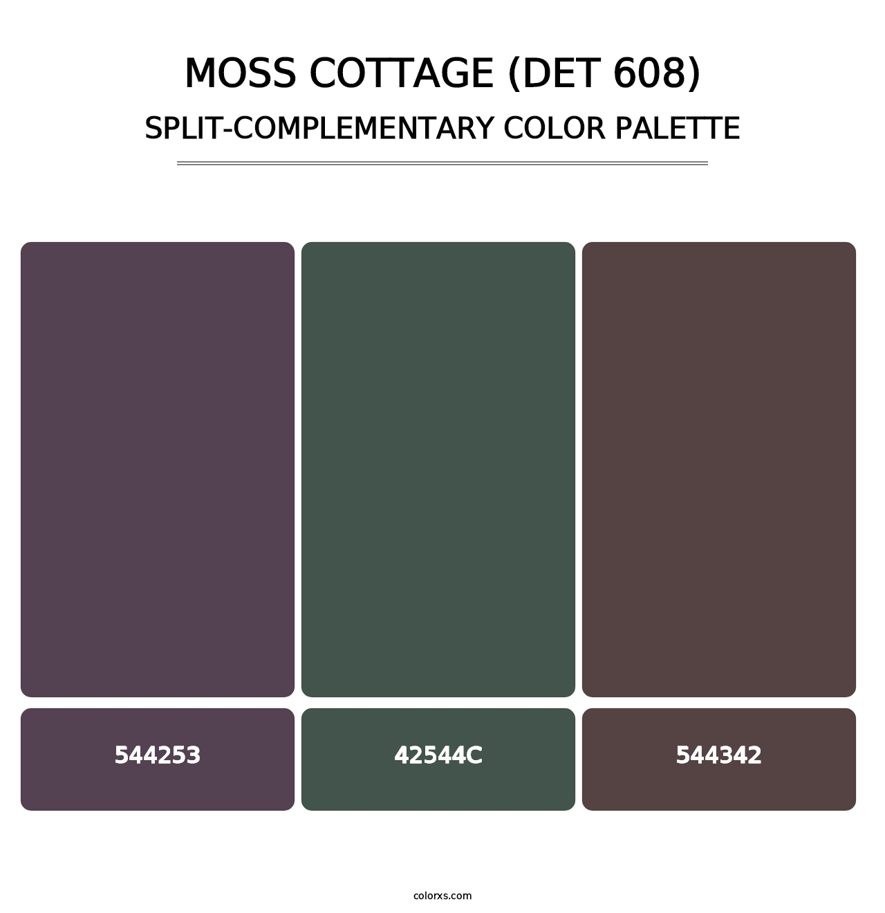 Moss Cottage (DET 608) - Split-Complementary Color Palette