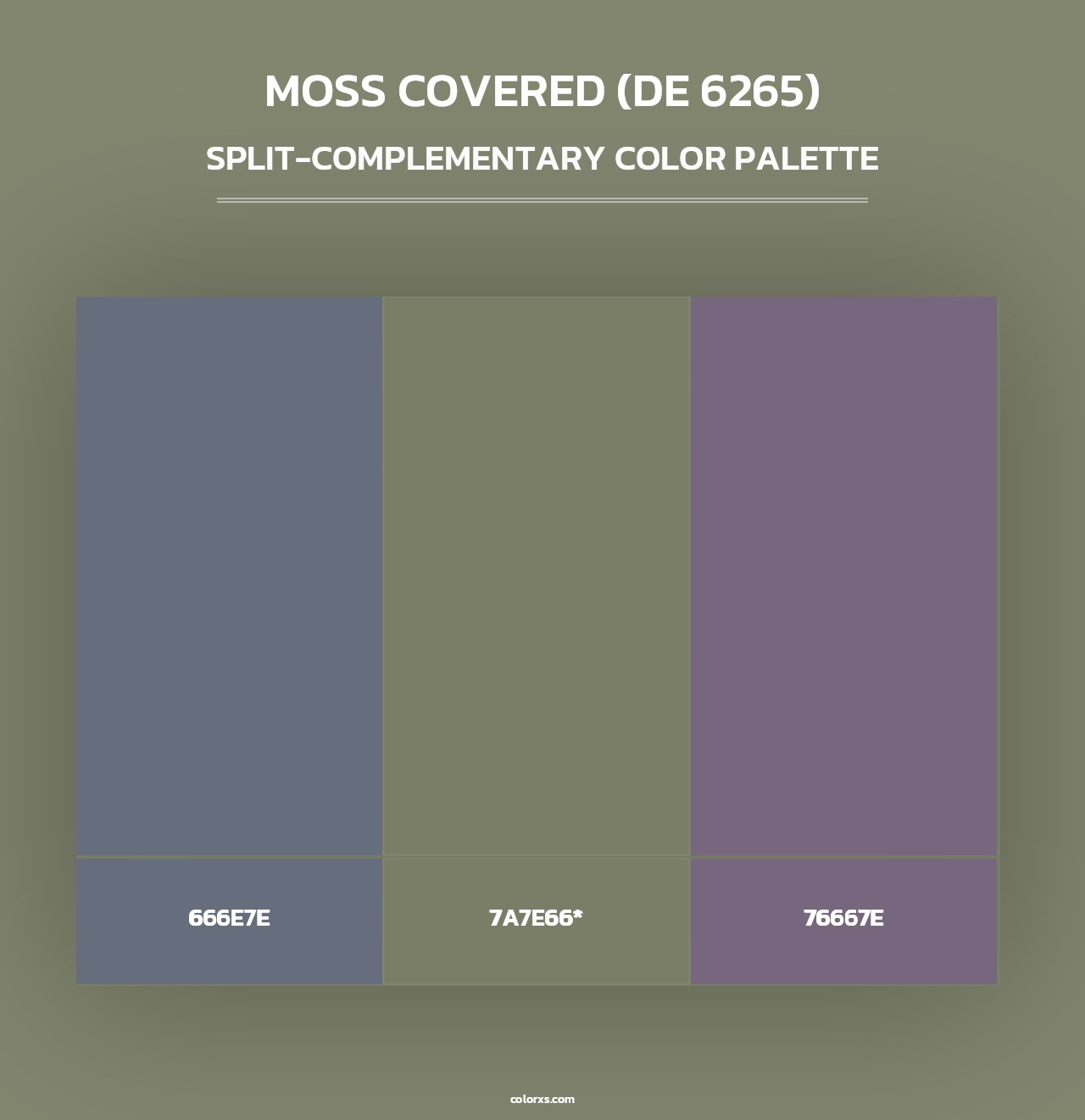 Moss Covered (DE 6265) - Split-Complementary Color Palette