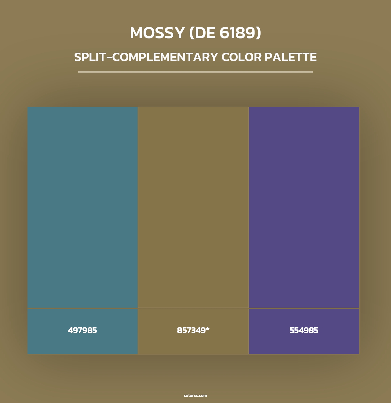 Mossy (DE 6189) - Split-Complementary Color Palette