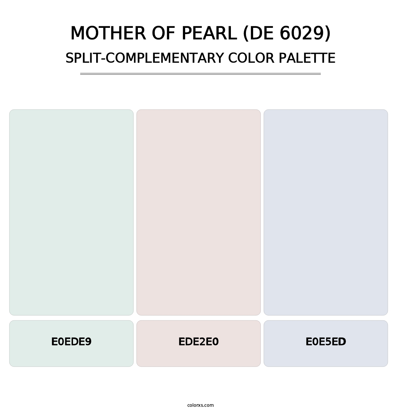 Mother of Pearl (DE 6029) - Split-Complementary Color Palette