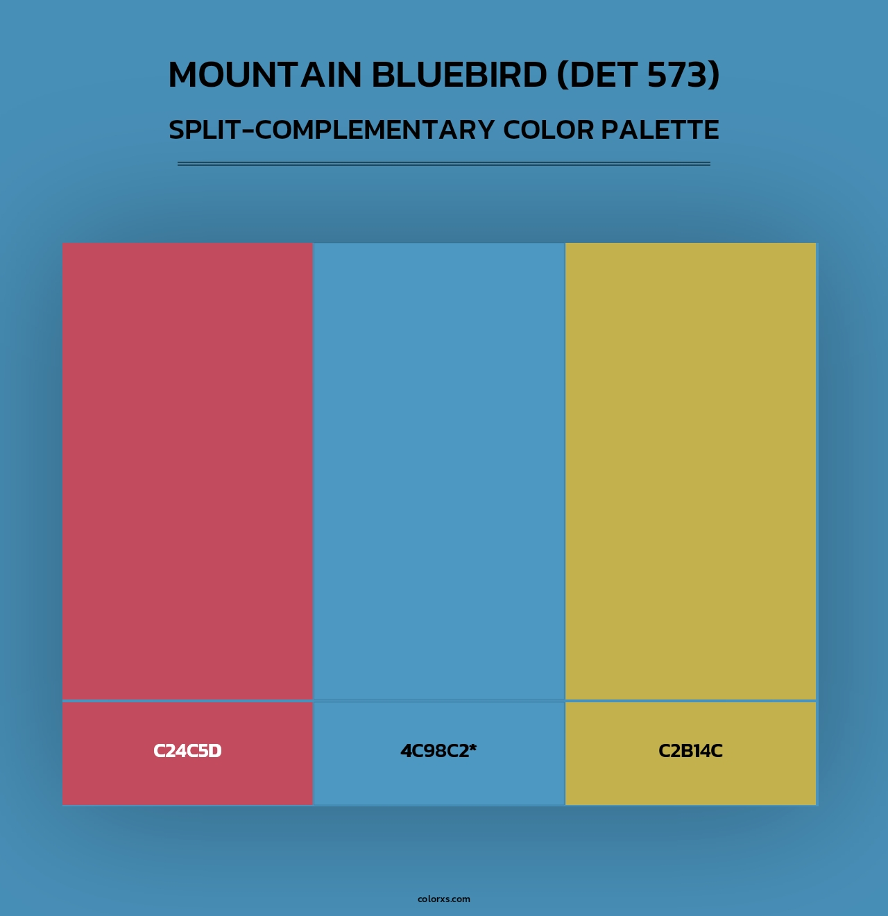 Mountain Bluebird (DET 573) - Split-Complementary Color Palette