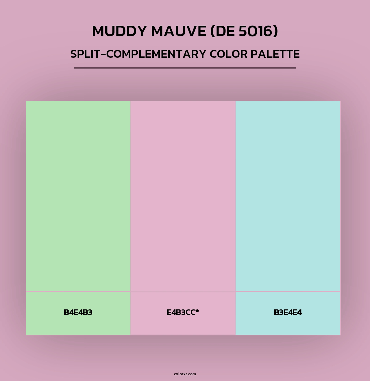 Muddy Mauve (DE 5016) - Split-Complementary Color Palette