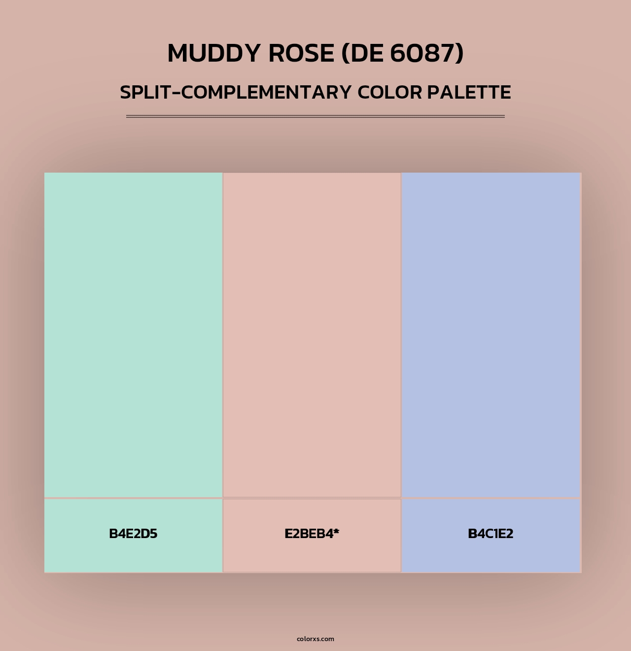 Muddy Rose (DE 6087) - Split-Complementary Color Palette