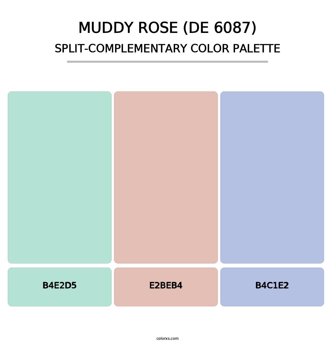 Muddy Rose (DE 6087) - Split-Complementary Color Palette