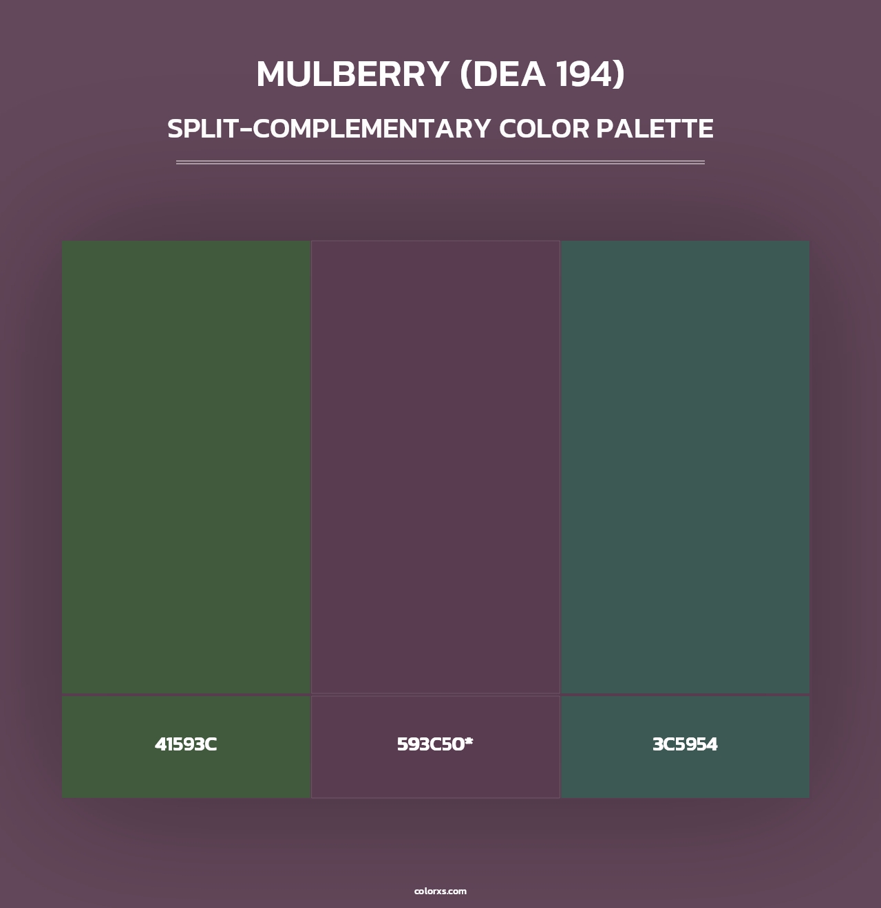 Mulberry (DEA 194) - Split-Complementary Color Palette