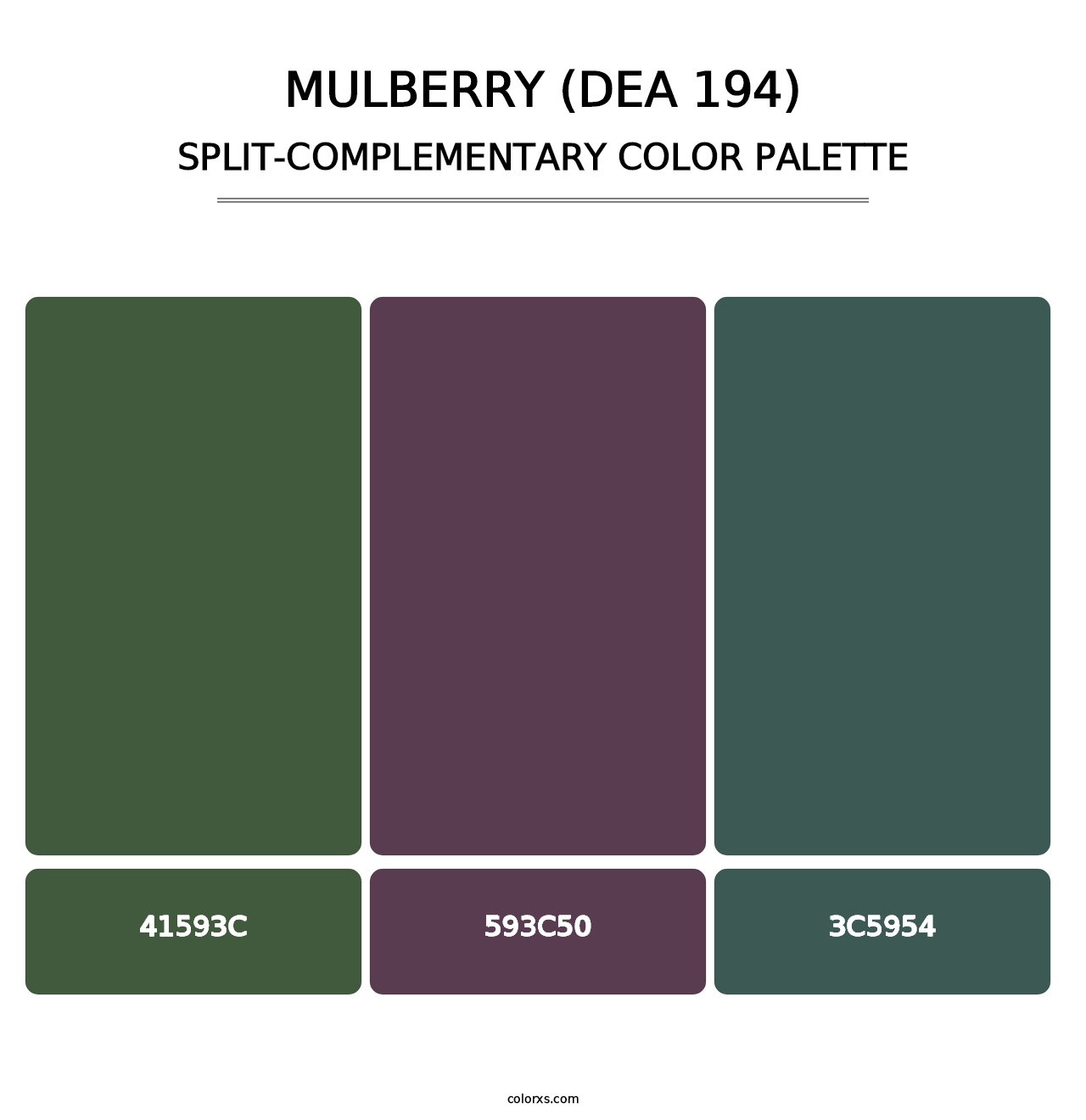 Mulberry (DEA 194) - Split-Complementary Color Palette