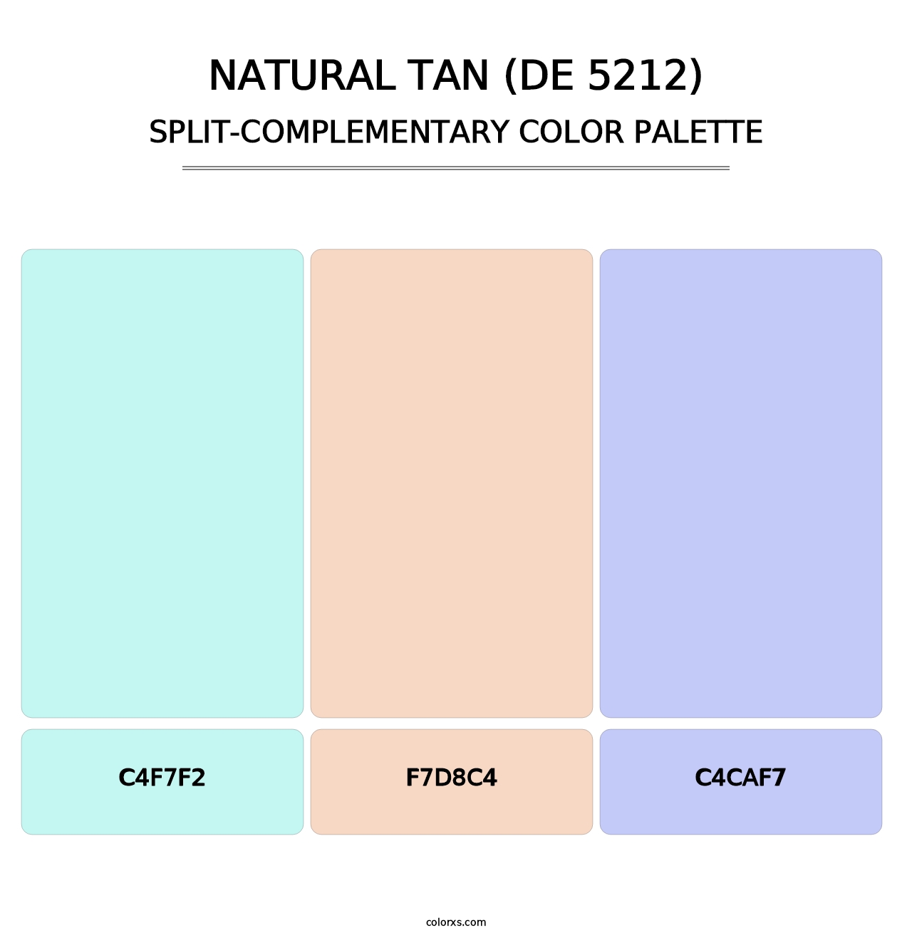 Natural Tan (DE 5212) - Split-Complementary Color Palette