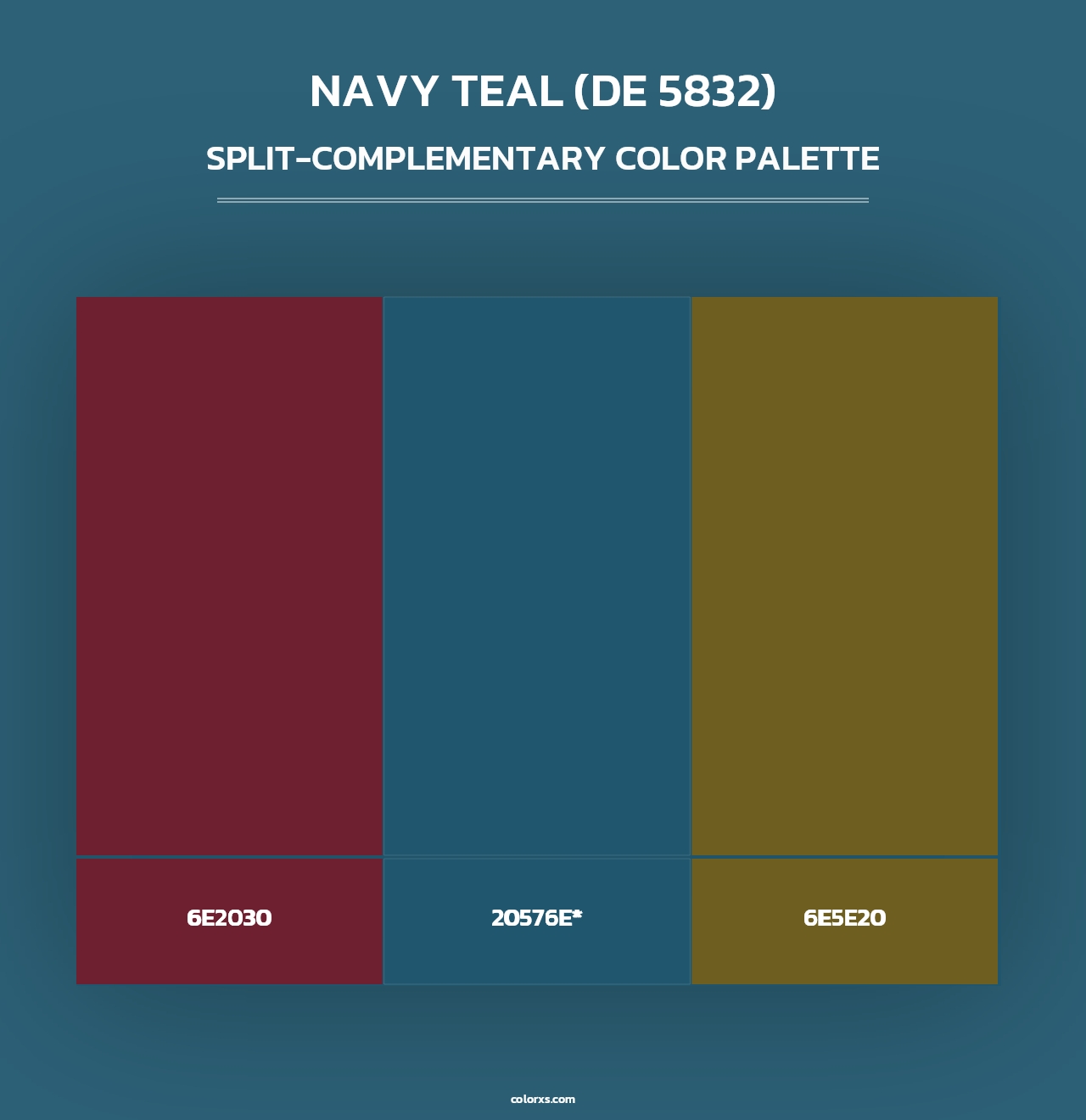 Navy Teal (DE 5832) - Split-Complementary Color Palette