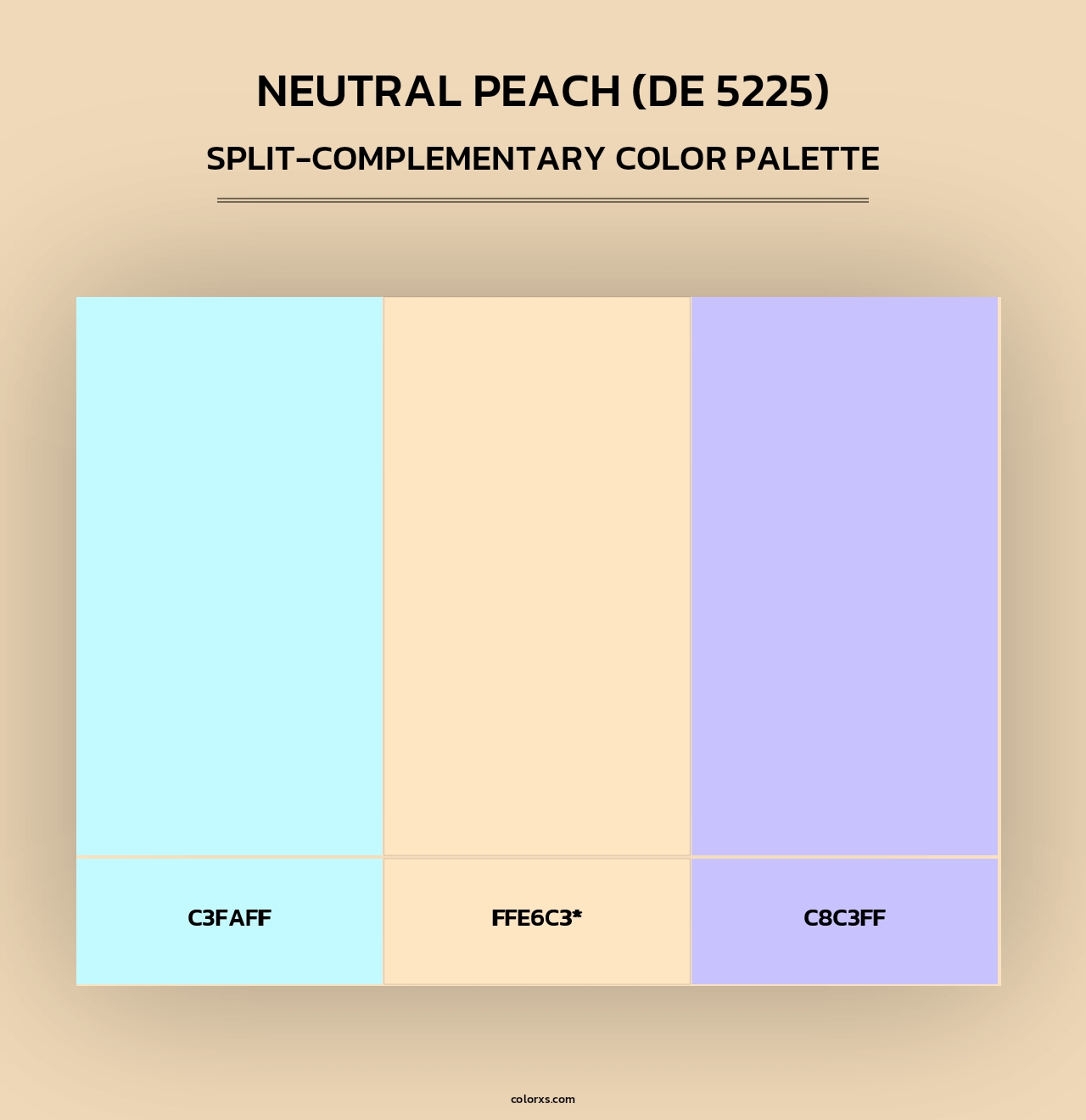 Neutral Peach (DE 5225) - Split-Complementary Color Palette