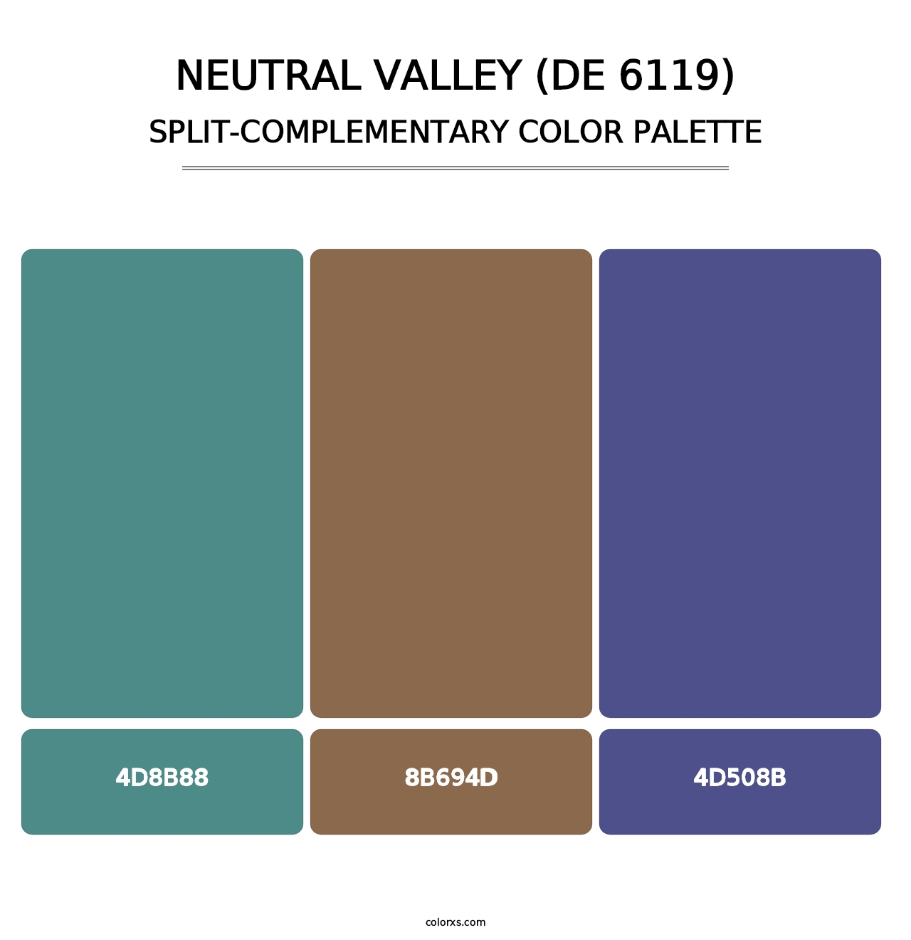 Neutral Valley (DE 6119) - Split-Complementary Color Palette