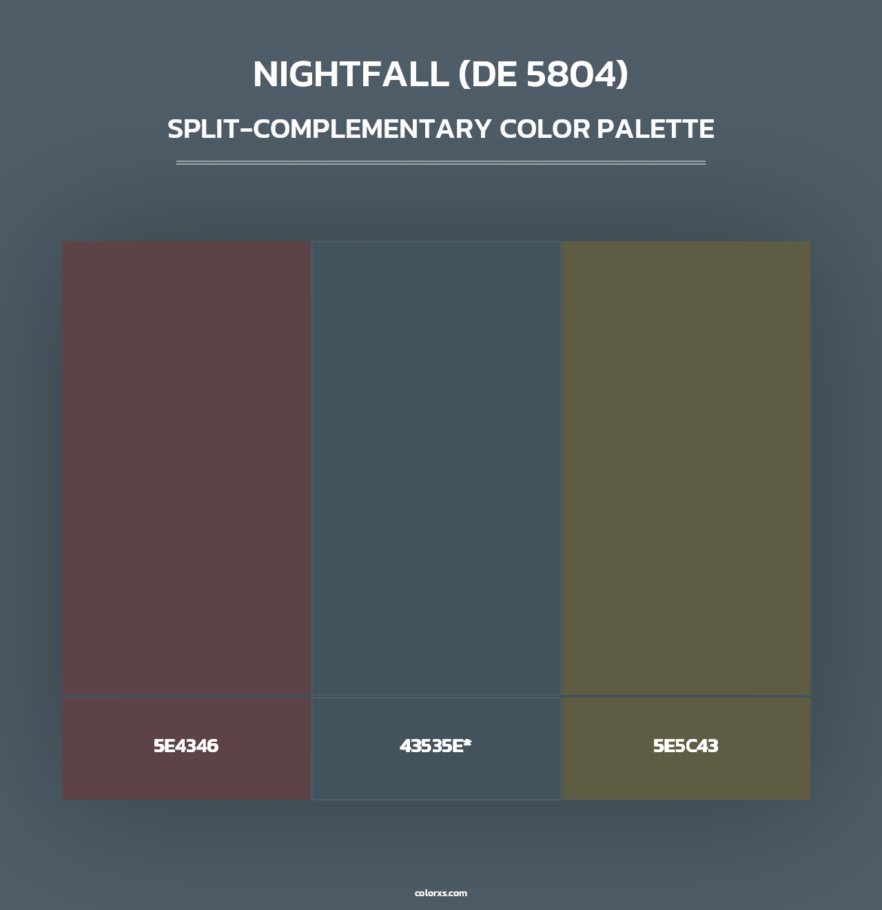 Nightfall (DE 5804) - Split-Complementary Color Palette