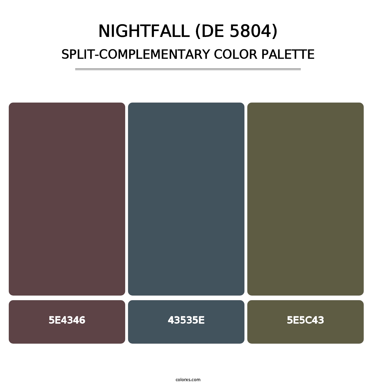 Nightfall (DE 5804) - Split-Complementary Color Palette