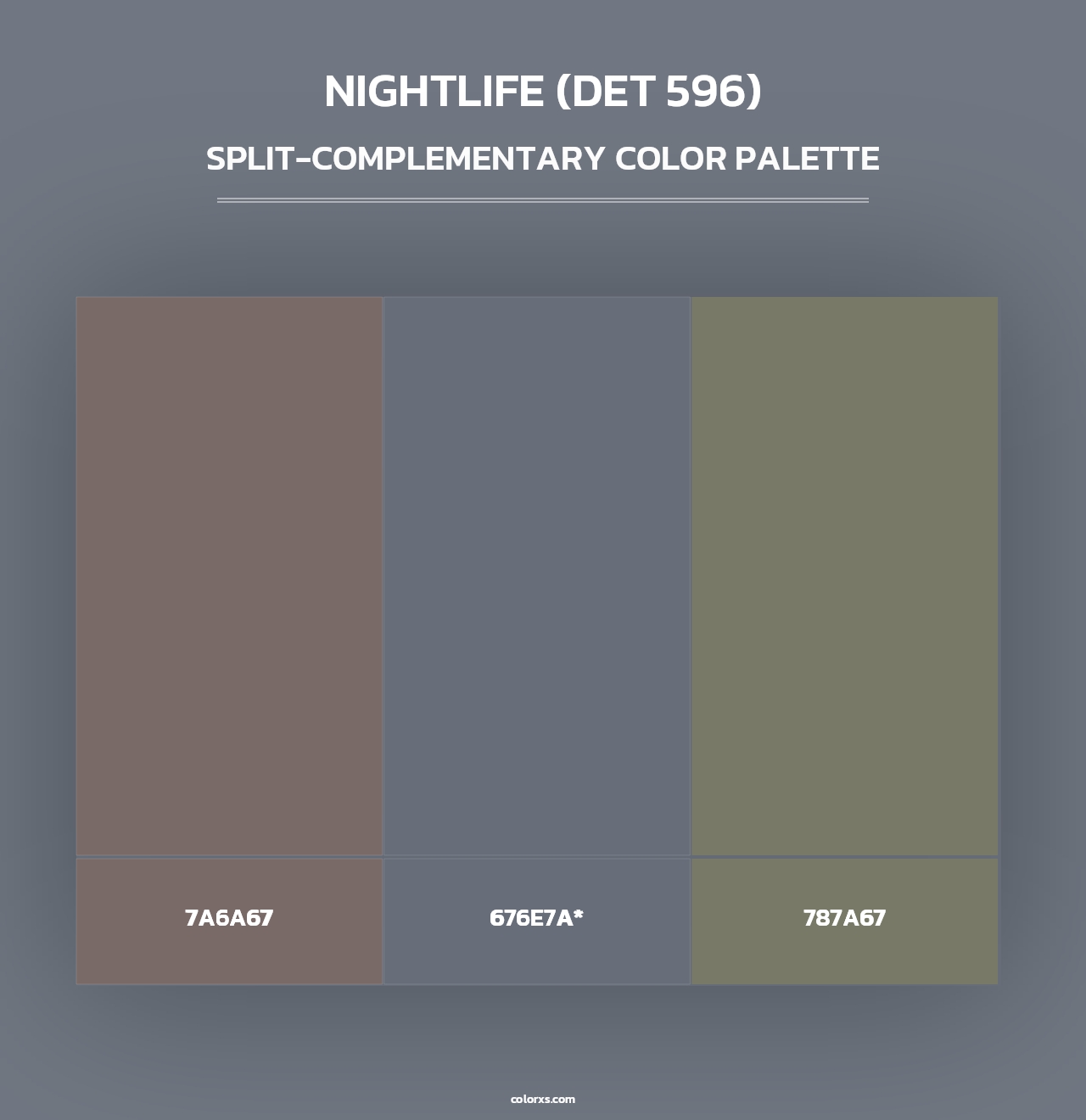 Nightlife (DET 596) - Split-Complementary Color Palette