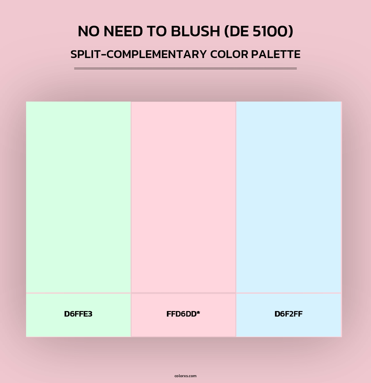 No Need to Blush (DE 5100) - Split-Complementary Color Palette