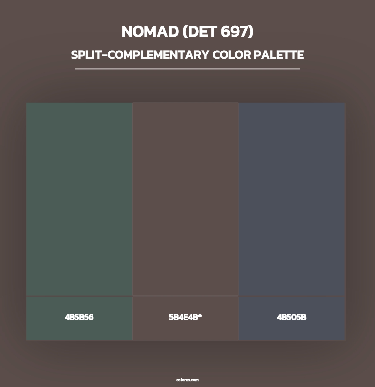 Nomad (DET 697) - Split-Complementary Color Palette
