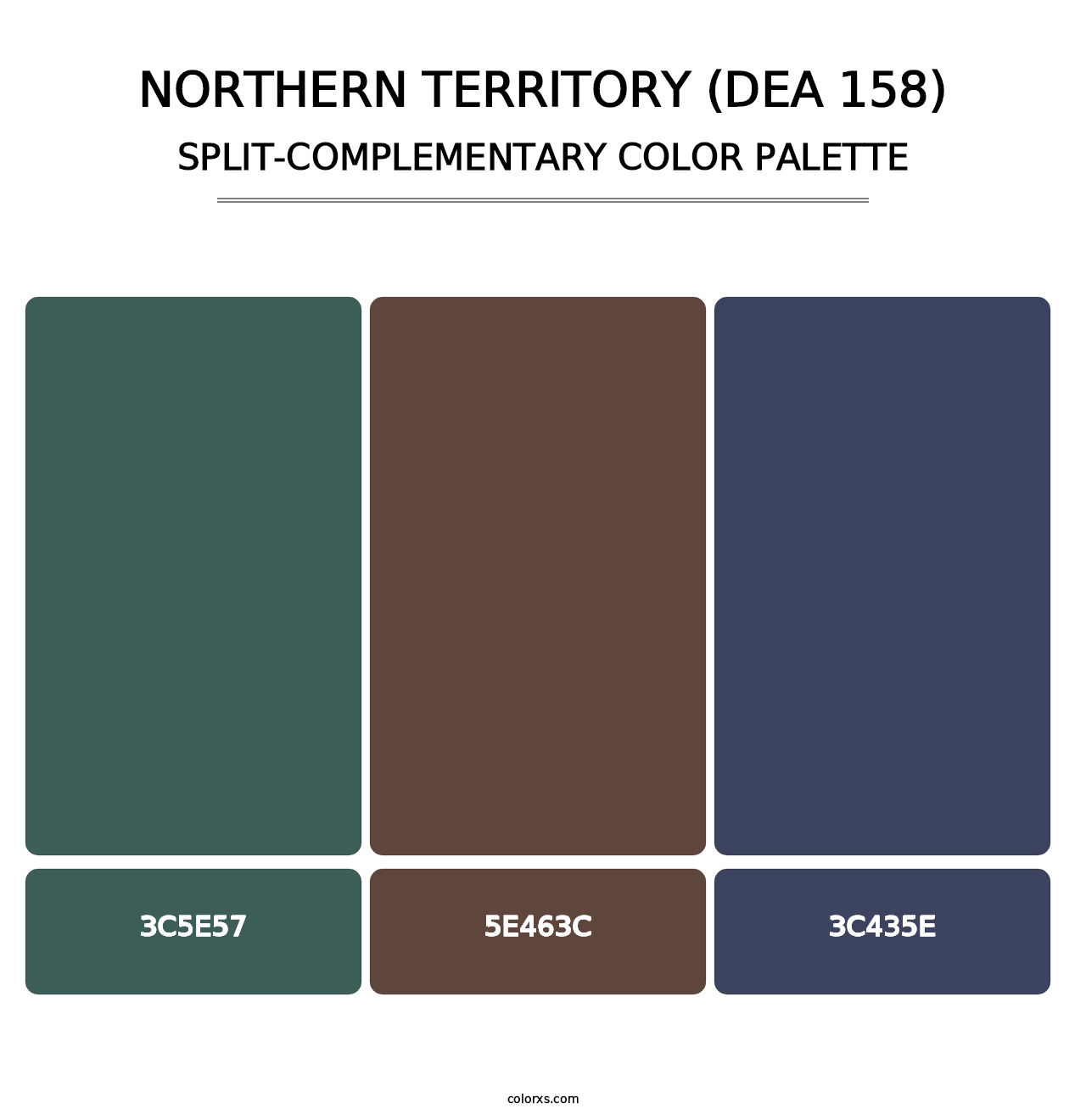 Northern Territory (DEA 158) - Split-Complementary Color Palette