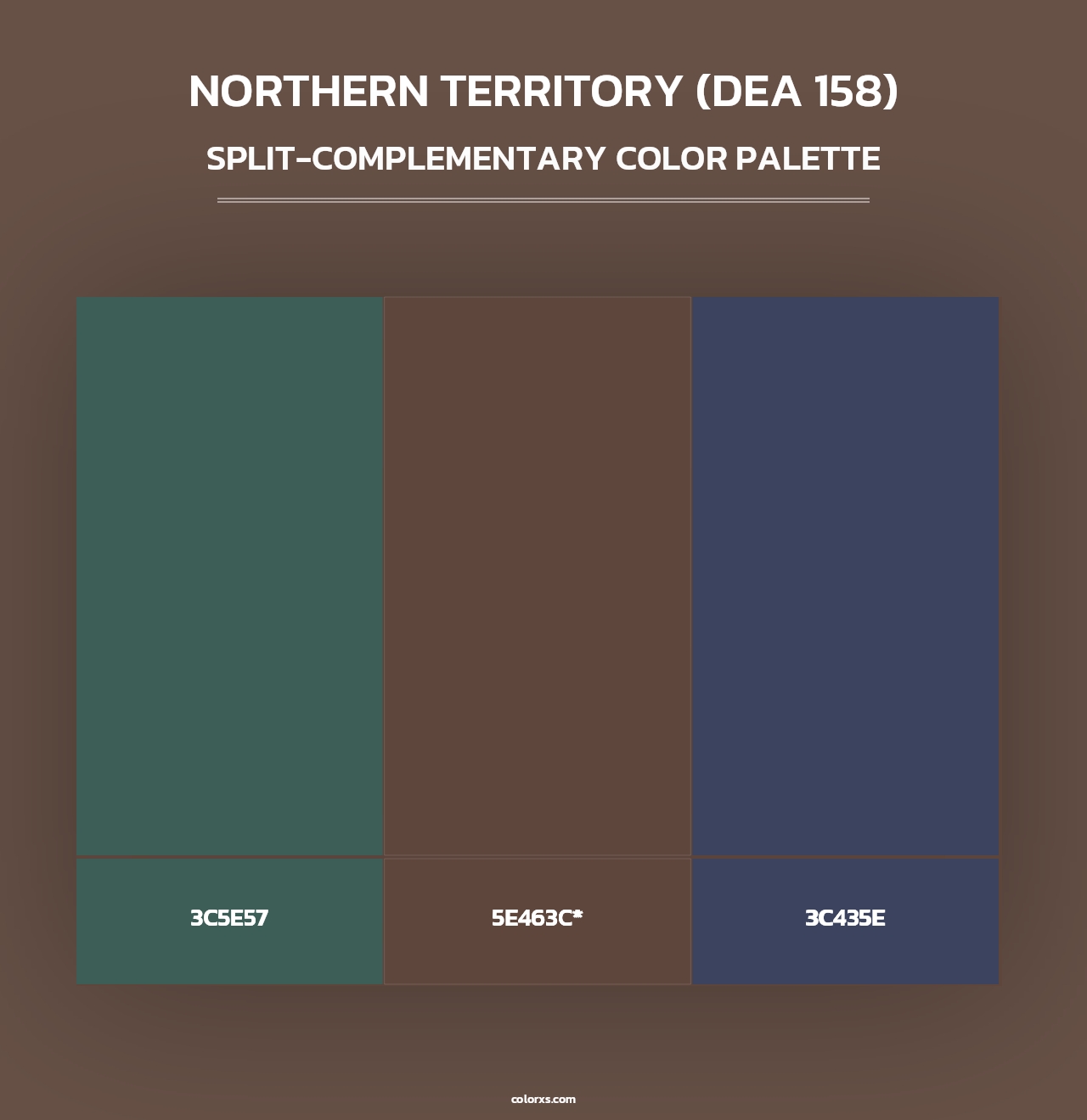 Northern Territory (DEA 158) - Split-Complementary Color Palette