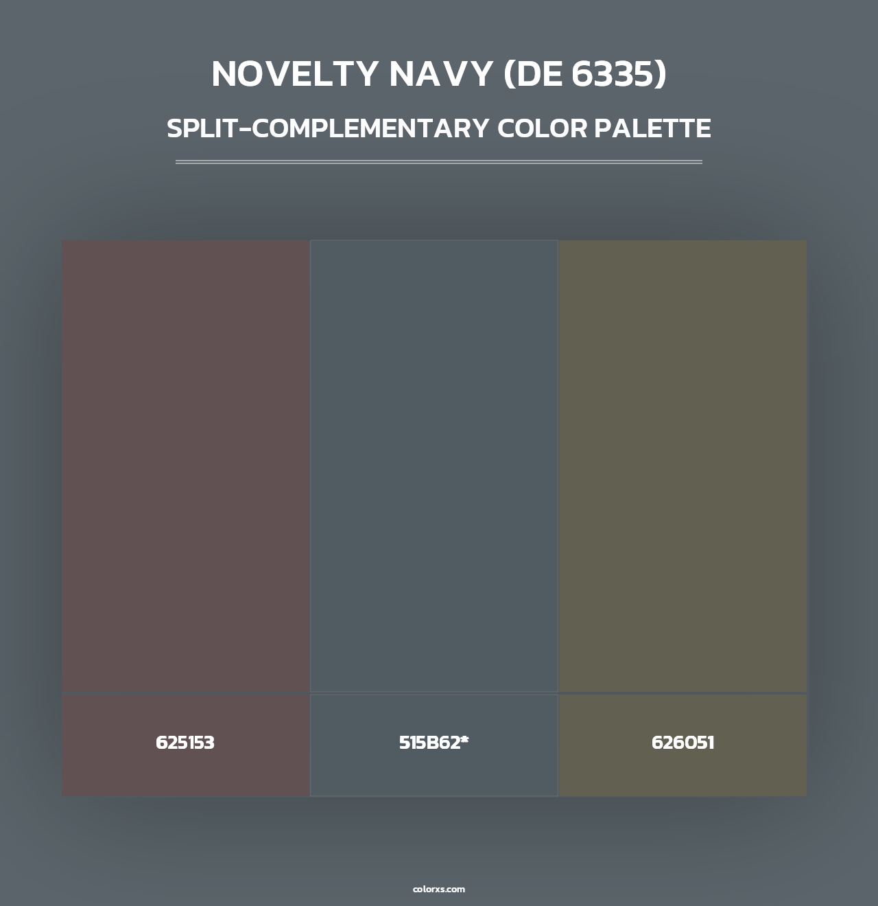 Novelty Navy (DE 6335) - Split-Complementary Color Palette