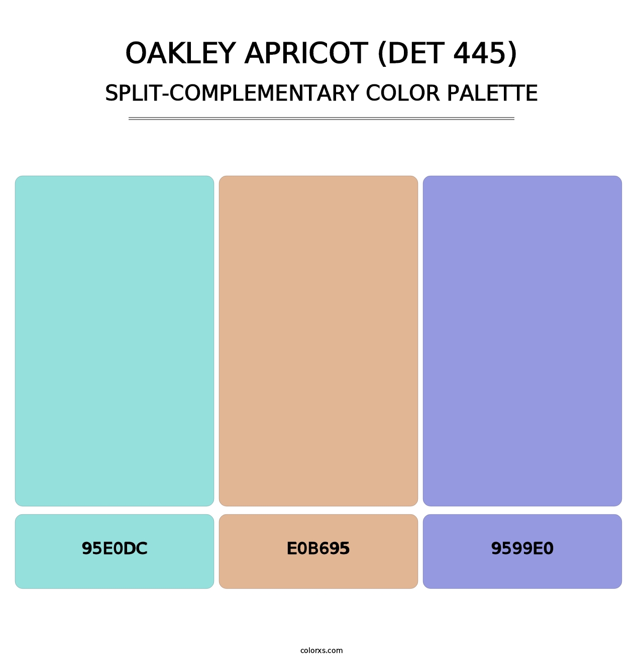 Oakley Apricot (DET 445) - Split-Complementary Color Palette